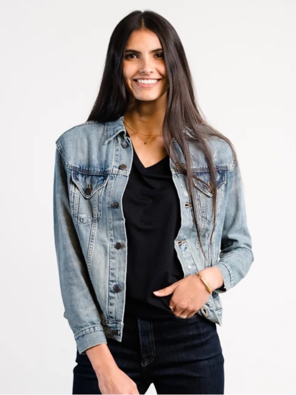 ABLE Merly Denim Jacket - Size Large